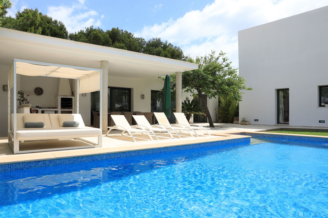 Immobilienfotografie Außenaufnahmen Pool, Immobilienfotografin Sarah Jabs