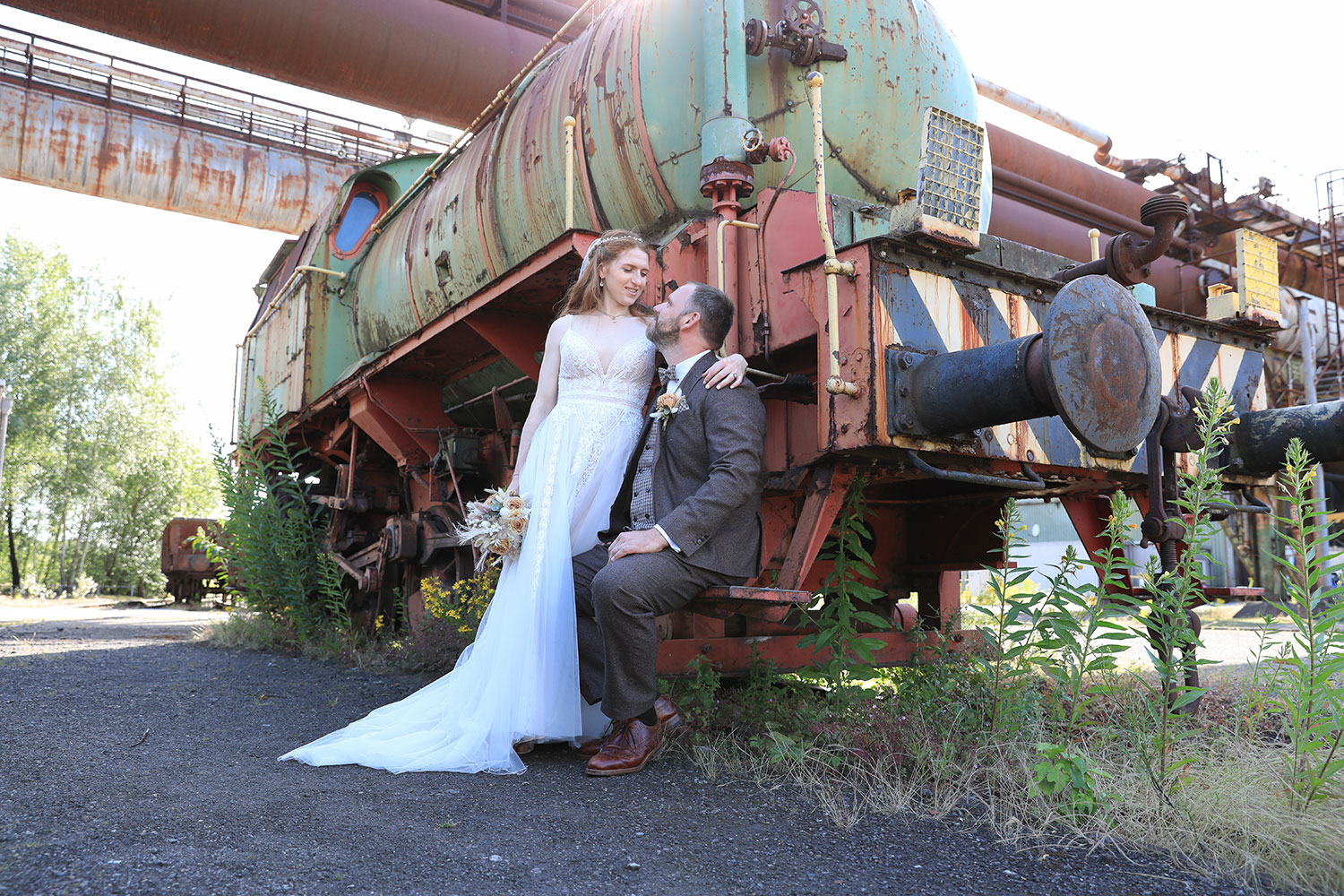 Hochzeitsfotograf Ruhrgebiet, Hochzeit Fotos Paare, LWL Museum Henrichshütte Hattingen
