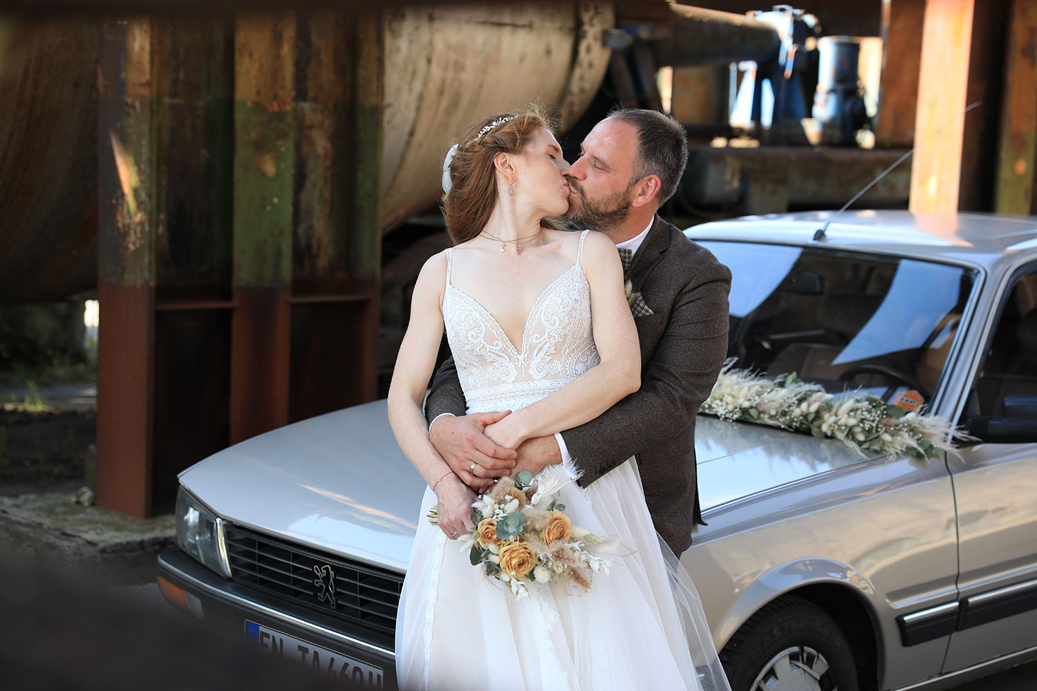 Hochzeitsfotograf Ruhrgebiet, Hochzeitfotos Brautpaare, LWL Museum Henrichshütte Hattingen